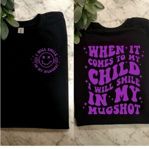 Mama shirt when it comes to my child humor popular retro smile in my mugshot